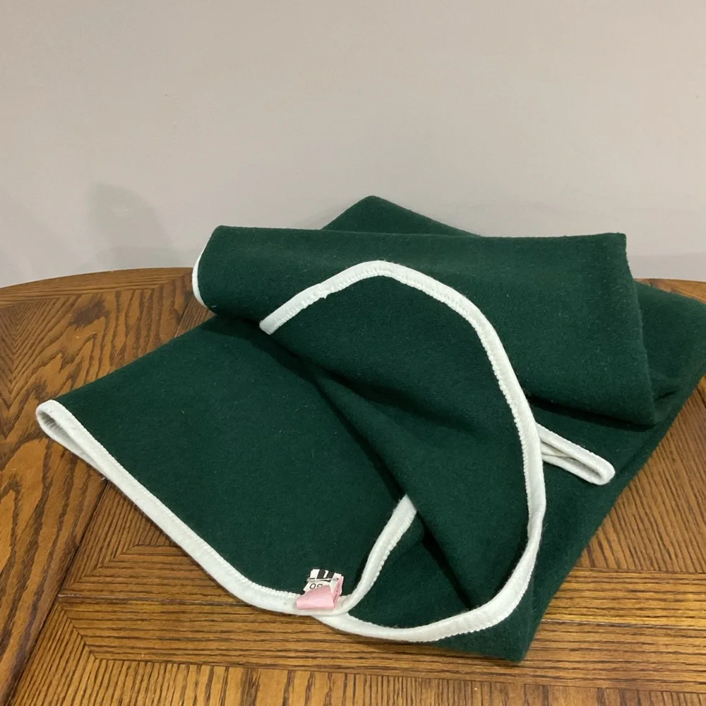 MSU Vintage Spartans White “S” Lettering Michigan State Varsity stadium blanket